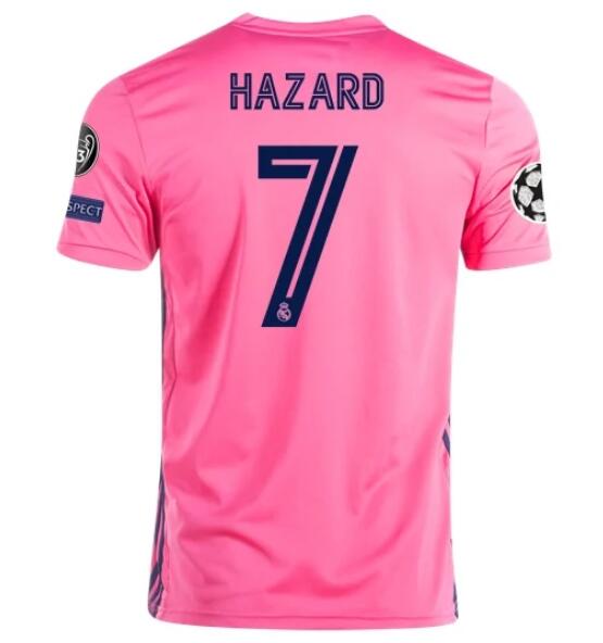 Real Madrid Away Kit Soccer Jersey EDEN HAZARD #7 2020/21